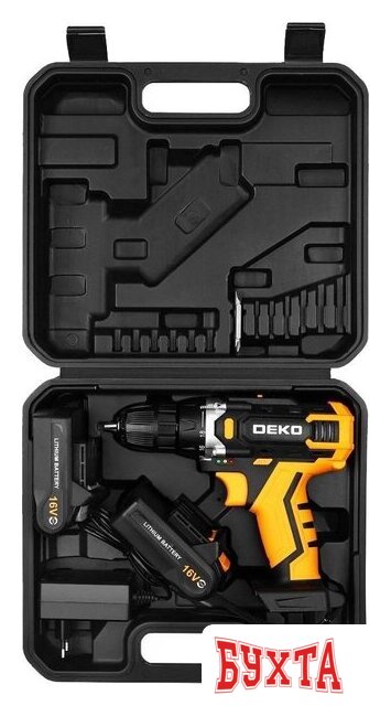 Дрель-шуруповерт Deko Sharker 16V 083-1108 (с 2-мя АКБ, кейс) 4