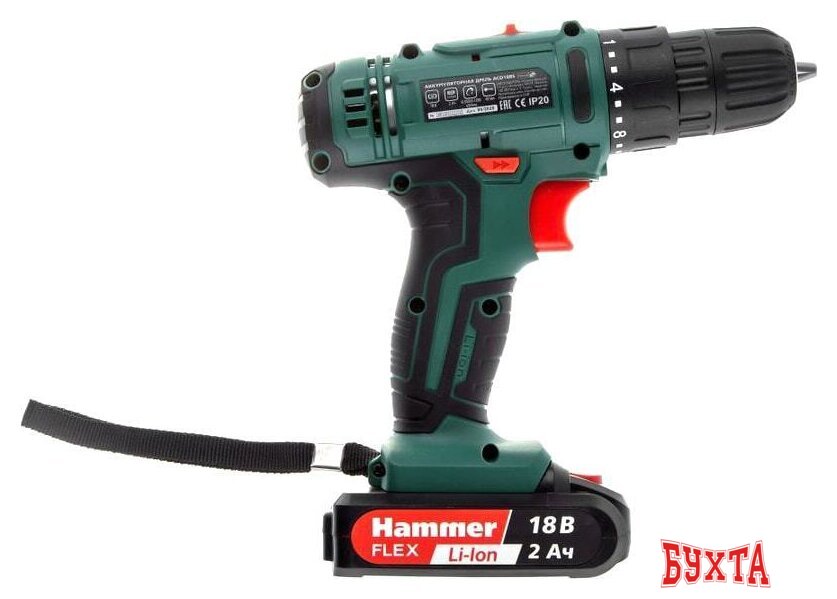 Дрель-шуруповерт Hammer Flex ACD18BS (с 2-мя АКБ, кейс) 3