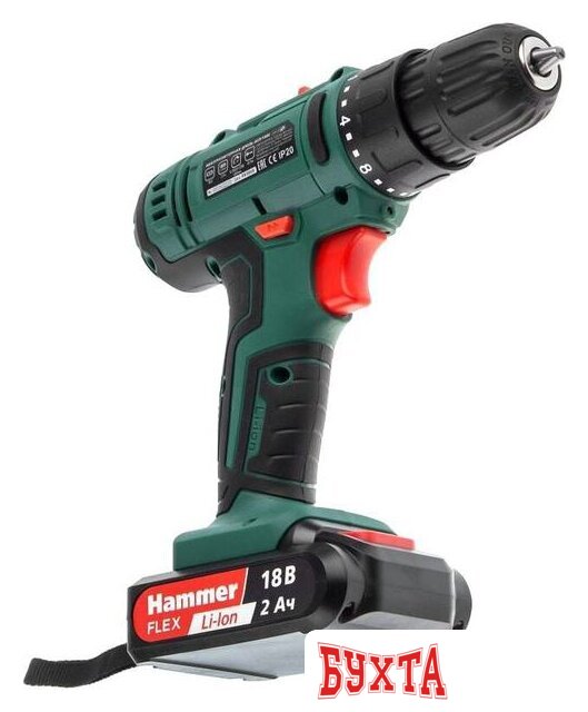 Дрель-шуруповерт Hammer Flex ACD18BS (с 2-мя АКБ, кейс) 4