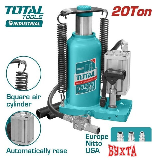 Бутылочный домкрат Total THT109206 20т