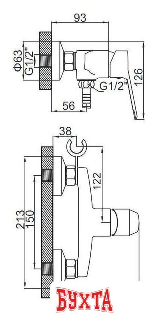 Гигиенический душ Ledeme H61 L5261 2