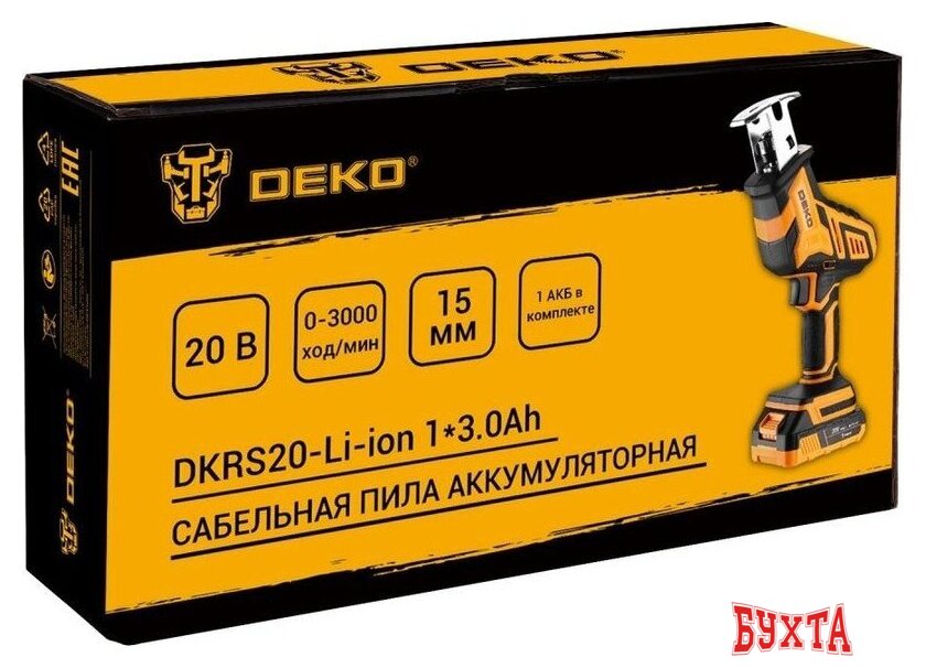 Сабельная пила Deko DKRS20 085-1069 (с 1-им АКБ) 5