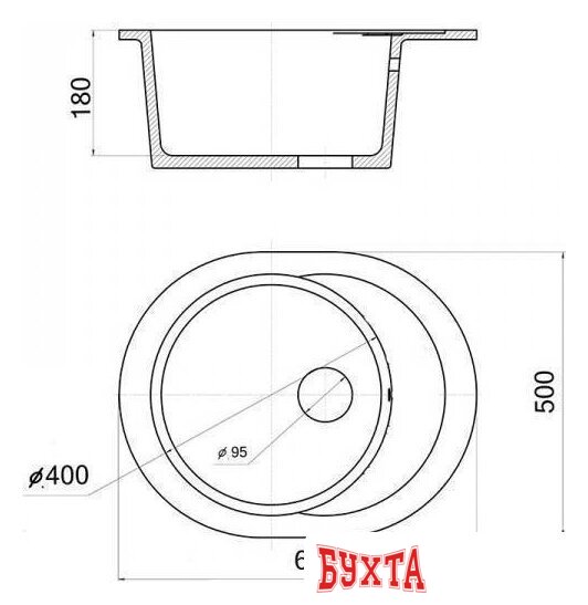 Кухонная мойка Wisent WR620-27 (кофе) 2