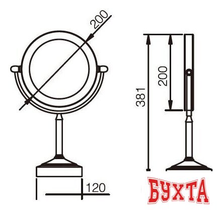 Косметическое зеркало Ledeme L6708D 2