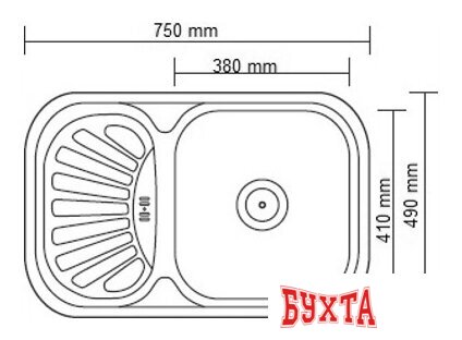 Кухонная мойка Ledeme L97549-R 2