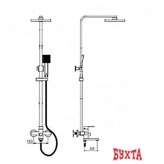 Душевая система Wisent WP35226 4