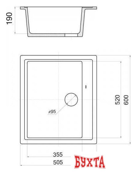 Кухонная мойка Wisent W600-27 (кофе) 2