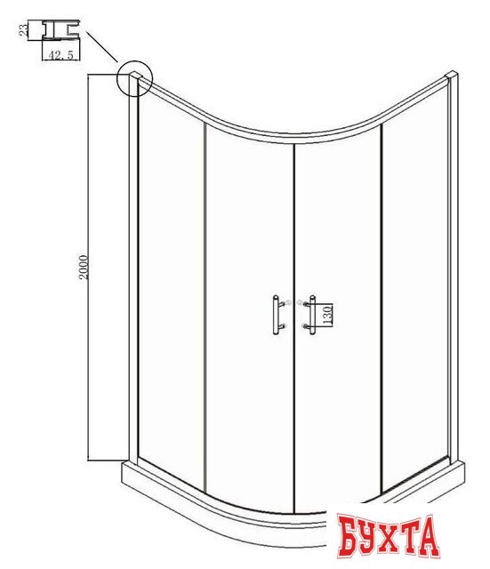 Душевой уголок Ambassador Set 14011105-ST7 5