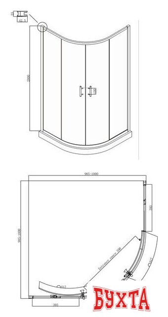 Душевой уголок Ambassador Set 14011105-ST12 5