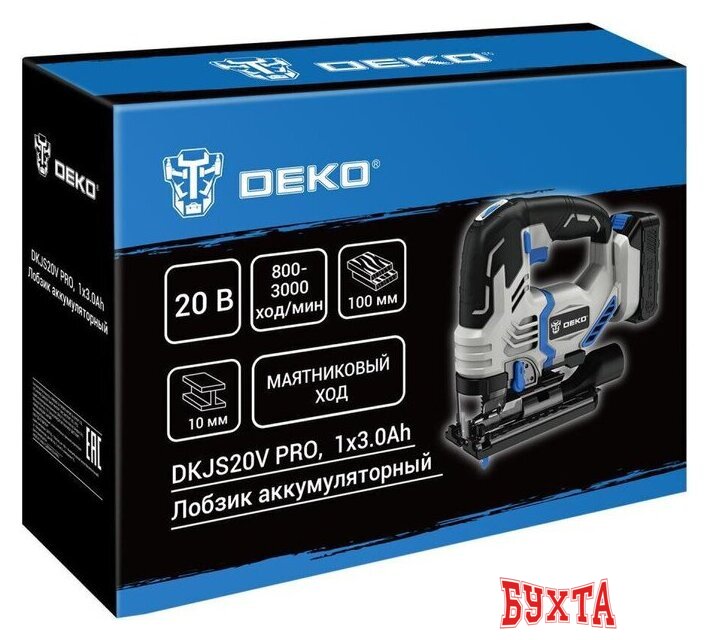 Электролобзик Deko DKJS20V PRO 085-1328 (с 1-им АКБ) 5