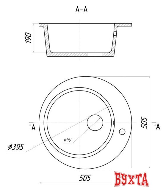 Кухонная мойка Gerhans A04 (серый) 2