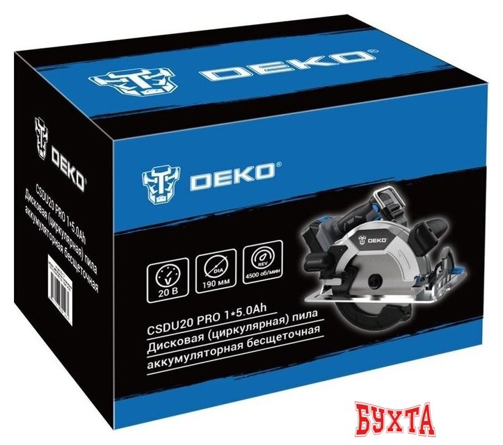 Дисковая (циркулярная) пила Deko CSDU20 PRO 083-1105 (с 1-им АКБ) 5