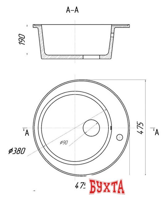 Кухонная мойка Gerhans A05 (графит) 2