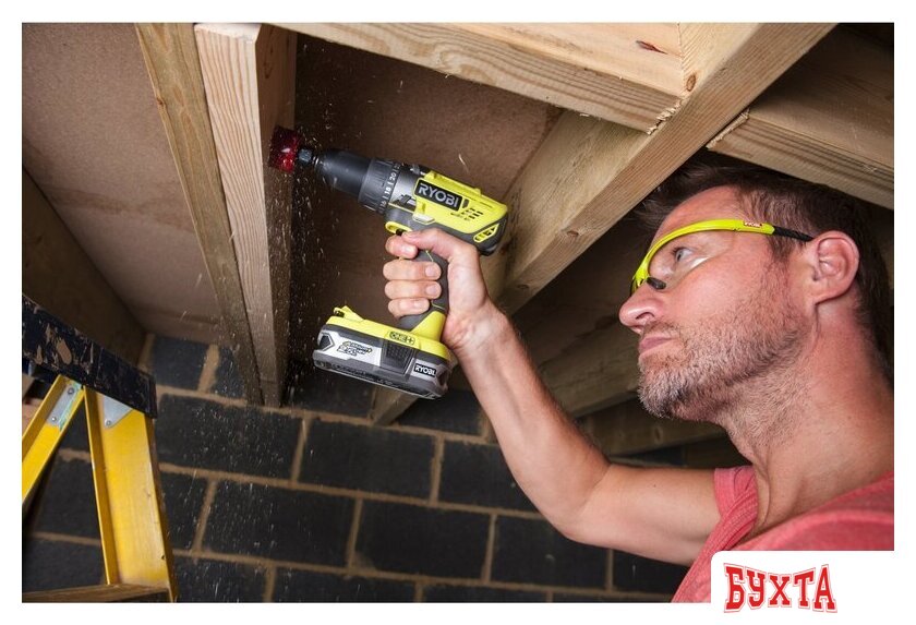 Дрель-шуруповерт Ryobi R18DD3-115S 5133005301 (с 1-им АКБ 1.5 Ач, сумка) 3
