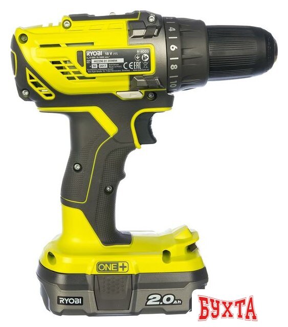 Дрель-шуруповерт Ryobi R18DD3-220S 5133003348 (с 2-мя АКБ 2 Ah, сумка) 5