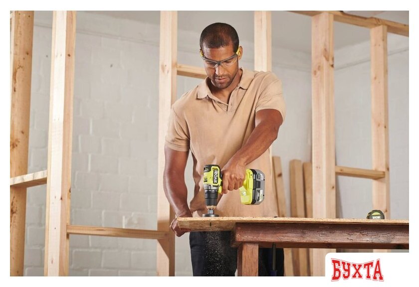 Ударная дрель-шуруповерт Ryobi RPD18C1-242S 5133006524 (с 2-мя АКБ, сумка) 3