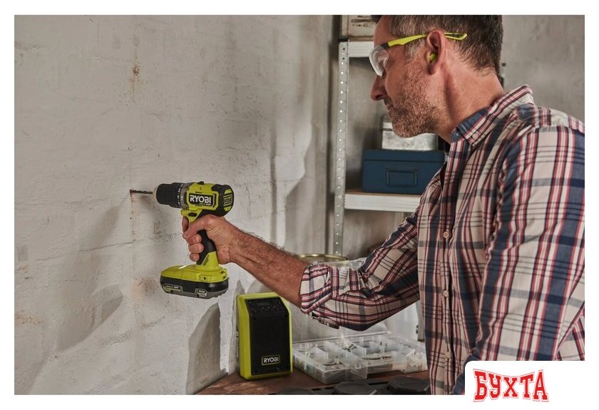 Ударная дрель-шуруповерт Ryobi RPD18C1-242S 5133006524 (с 2-мя АКБ, сумка) 4