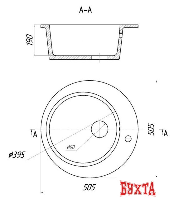 Кухонная мойка Gerhans A04 (графит) 2