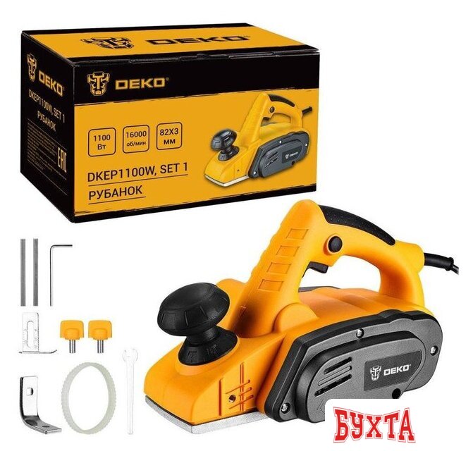 Рубанок Deko DKEP1100W Set1 083-1074