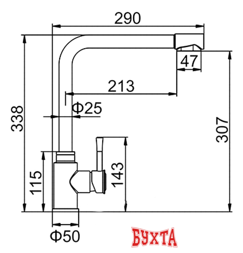 Смеситель Ledeme L74155-3 3