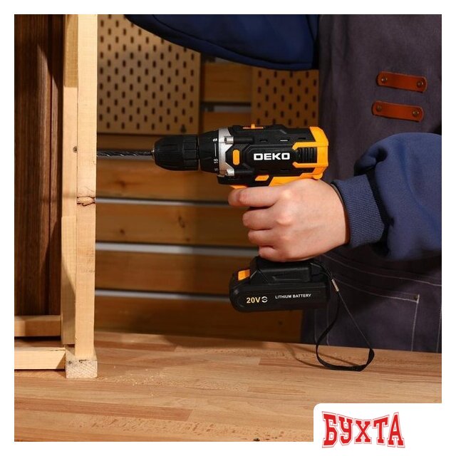Дрель-шуруповерт Deko Banger 20V ONE + Set 63 083-1043 (с 2-мя АКБ, кейс) 5