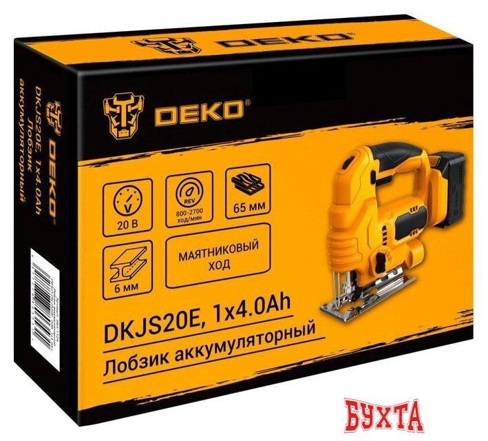 Электролобзик Deko DKJS20E 083-1124 (с 1-им АКБ) 5