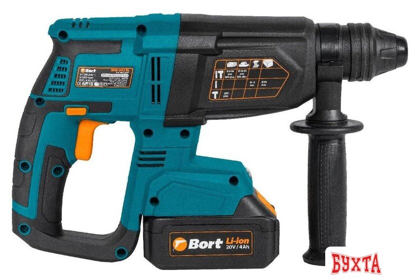 Перфоратор Bort BHD-20LI-BL (с 2-мя АКБ, кейс) 5