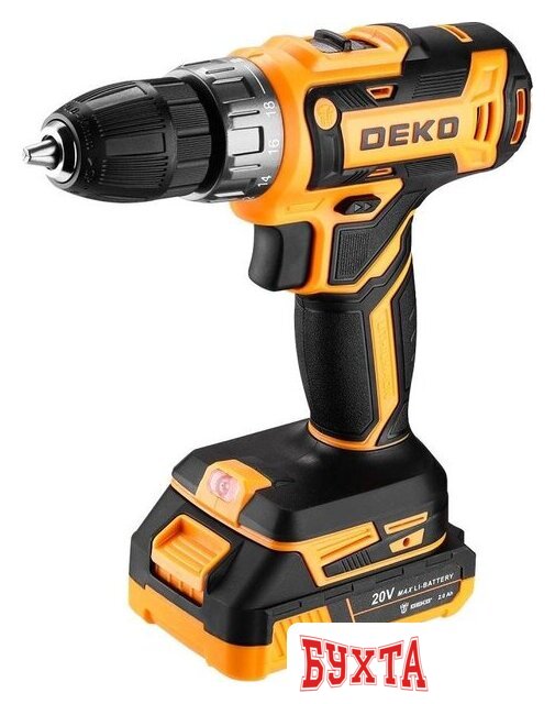 Дрель-шуруповерт Deko GCD20DU PRO Set 083-1040 (с 2-мя АКБ, кейс) 4