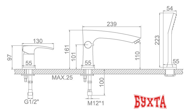 Смеситель Ledeme L1198 2