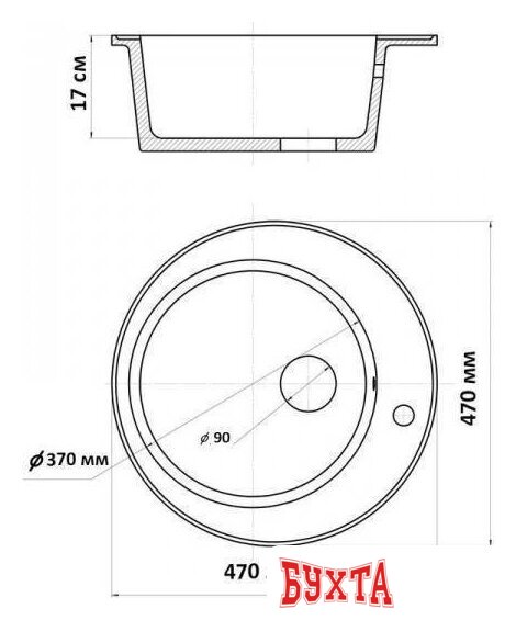 Кухонная мойка Wisent WR480-28 (белый) 2