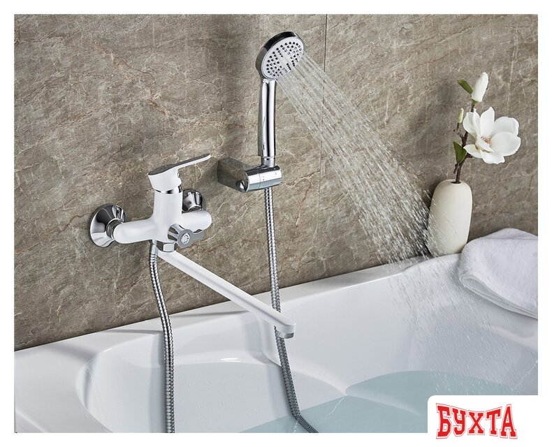 Смеситель Ledeme H03 L2203W (белый) 2