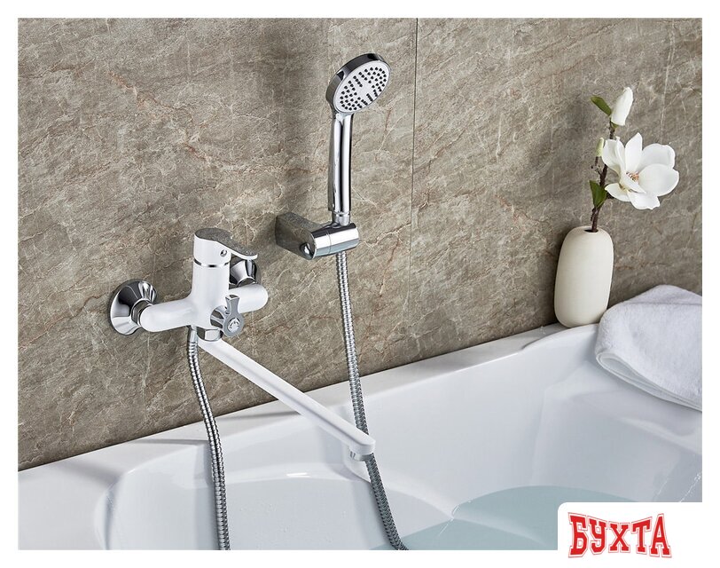 Смеситель Ledeme H03 L2203W (белый) 3