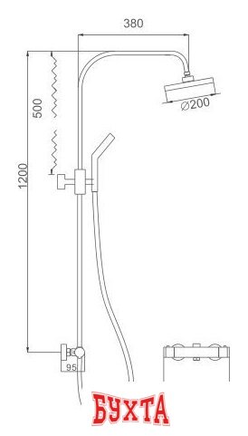 Душевая система Ledeme L2411 2