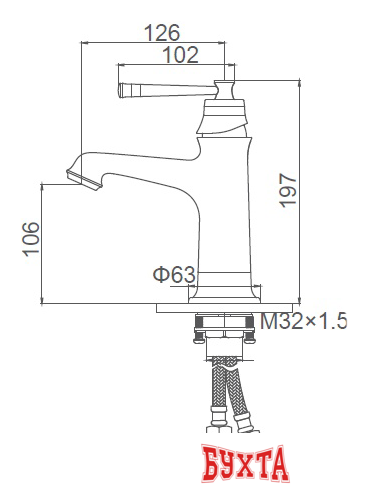 Смеситель Gerhans K20G K11020G 2