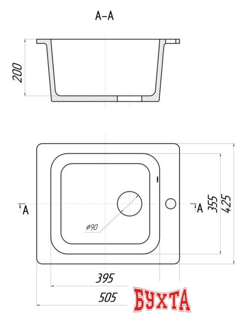 Кухонная мойка Gerhans A10 (песочный) 2
