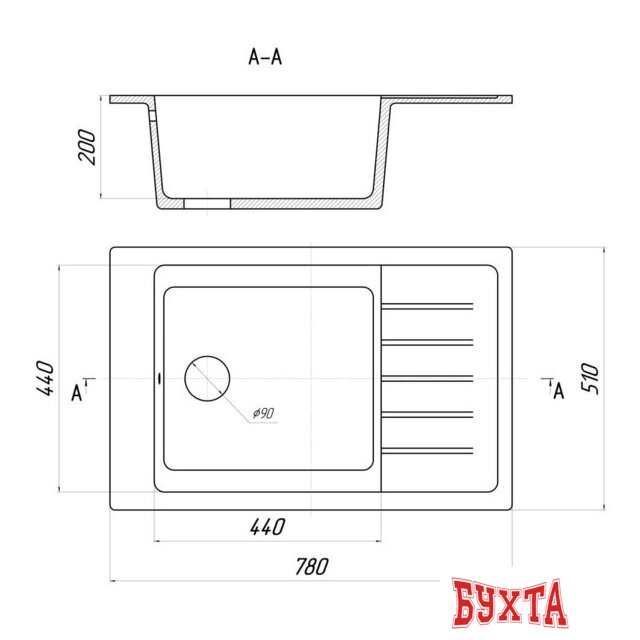 Кухонная мойка Gerhans B28 (белый) 2