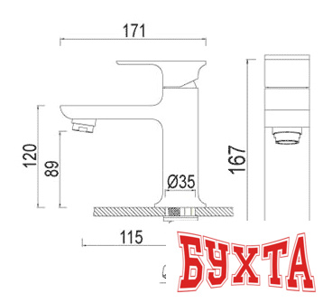 Смеситель Gerhans K08 11008 2