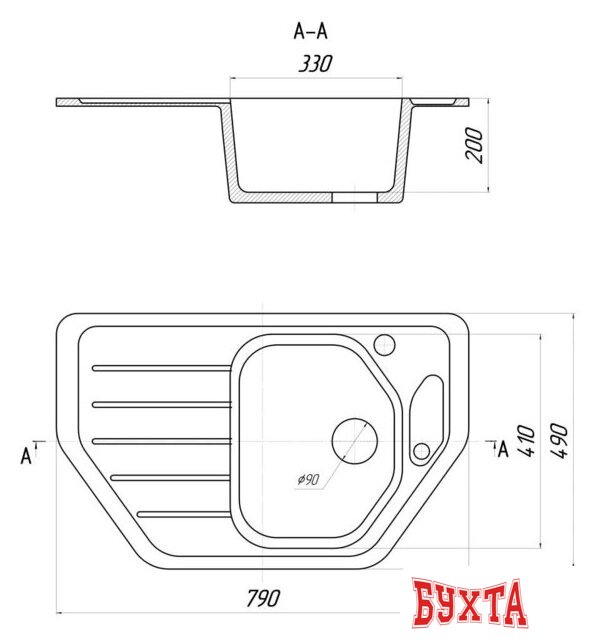 Кухонная мойка Gerhans E08 (белый) 2