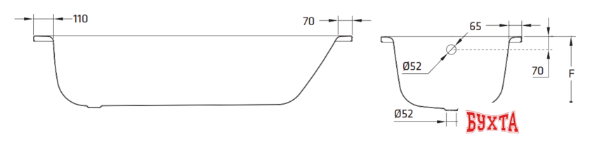Ванна BLB Universal HG 170x75 4
