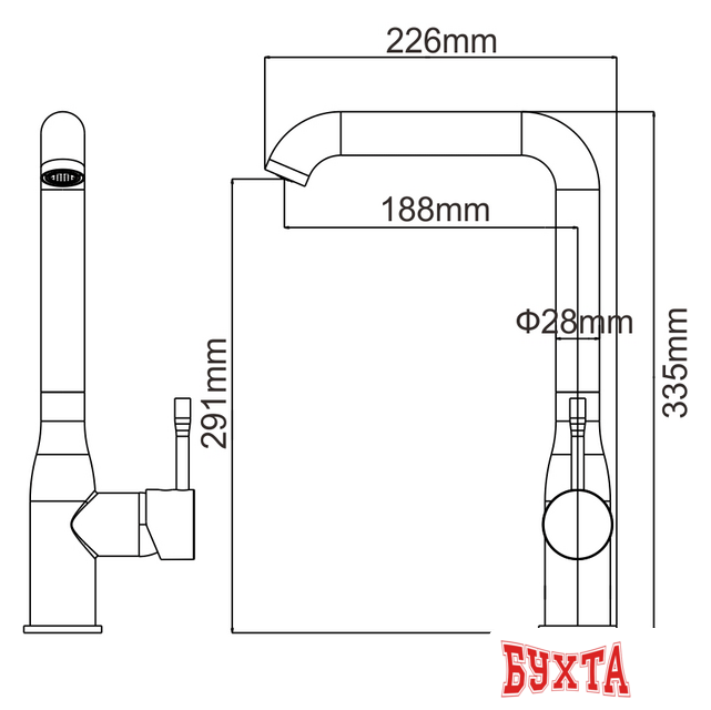 Смеситель Ledeme H98 L4698W (белый матовый) 4