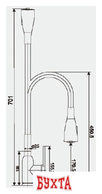 Смеситель Vieir V15034-C 2