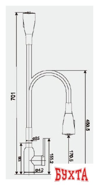 Смеситель Vieir V15034-C 3