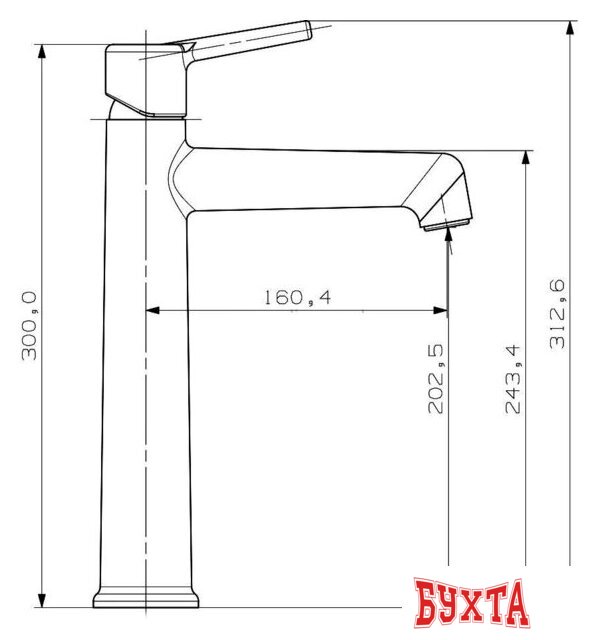 Смеситель Vieir V103513-G 2