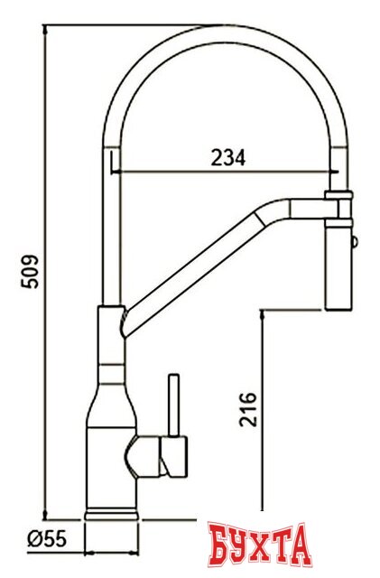 Смеситель Gappo G4098-16 2