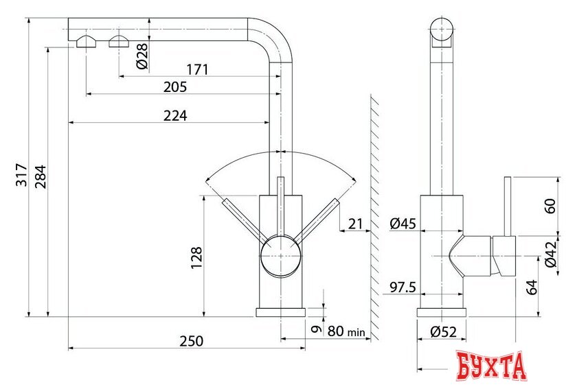 Смеситель IDDIS Rule RULSTLFi05 3