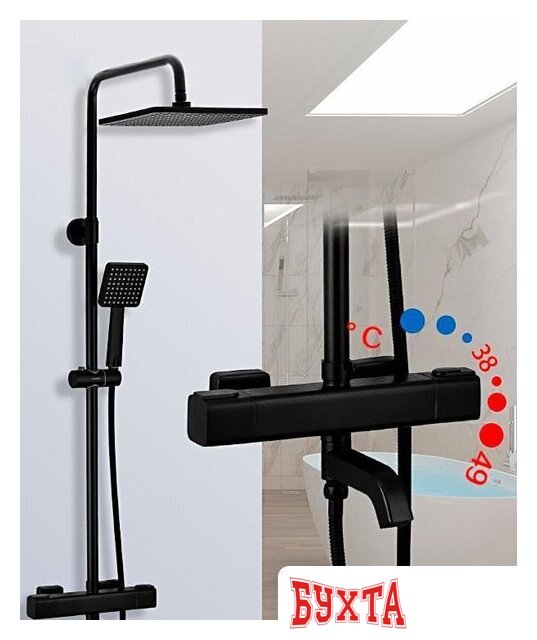 Душевая система Gappo G2491-6 (черный) 2