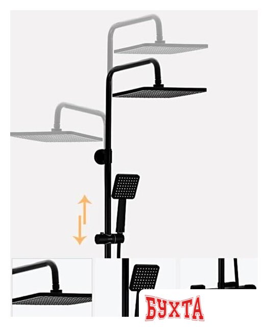 Душевая система Gappo G2491-6 (черный) 3