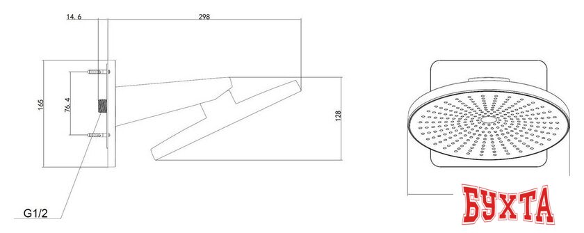 Верхний душ Vincea Inspire VSHD-3I5CCH 2