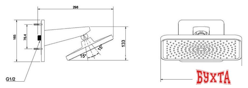 Верхний душ Vincea Inspire VSHD-3I4CGM 4