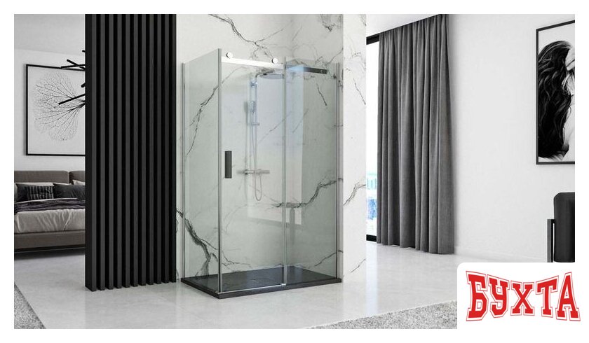 Душевой поддон Rea Rock 120x90 (черный) 5